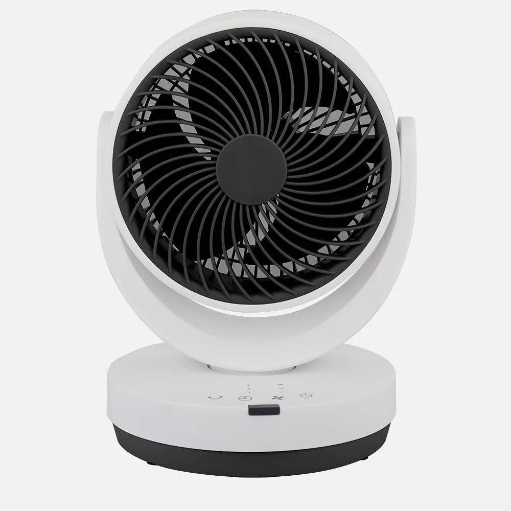 Ventilador de sobremesa Loira 35 W de FABRILAMP en color blanco/negro – vista de detalle