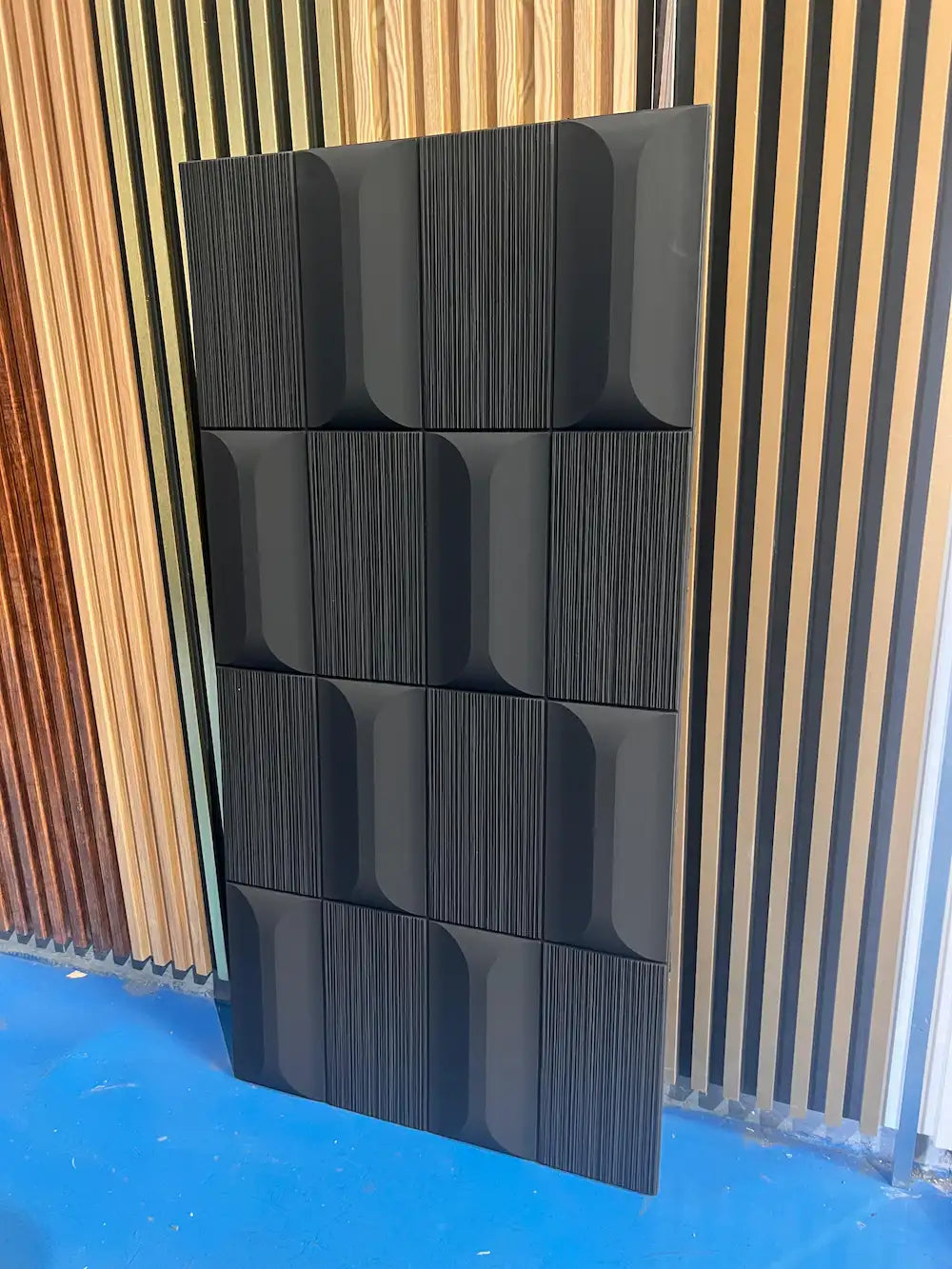 Panel de piedra PU Vintage Negro 120 x 60 cm