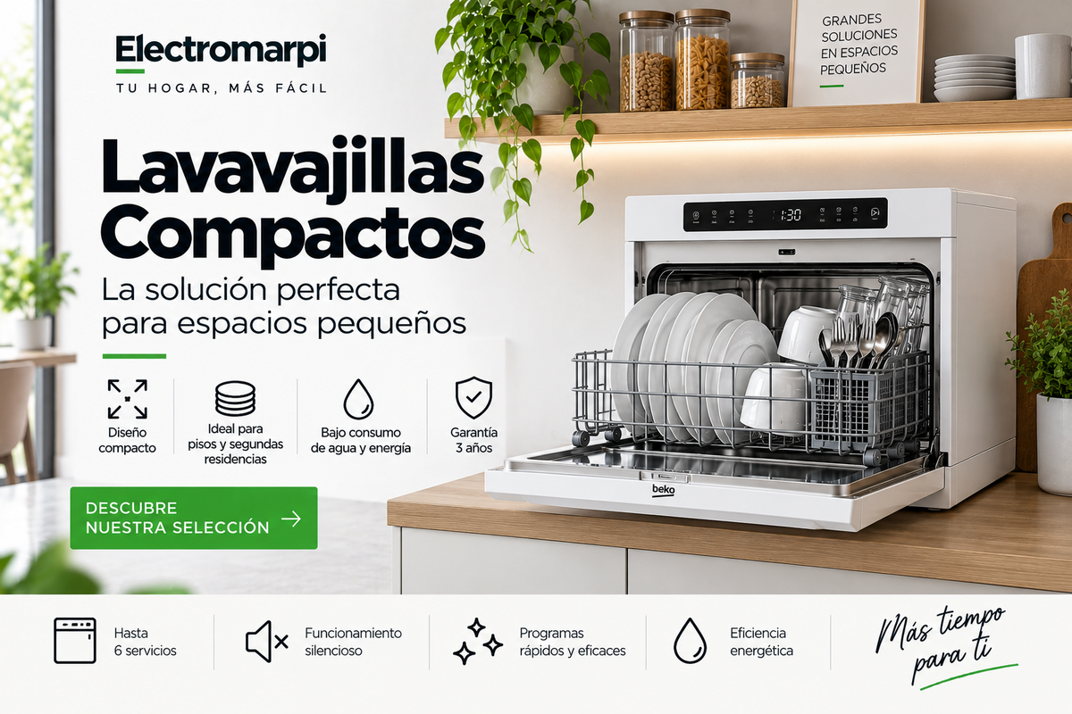 Lavavajillas compactos de sobremesa para espacios pequeños - Electromarpi