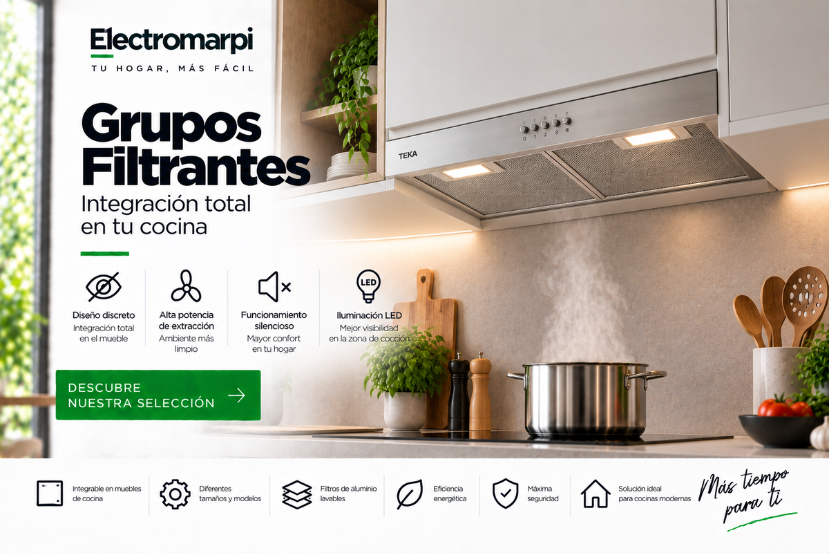 Grupos filtrantes integrables con extracción eficiente e iluminación LED - Electromarpi