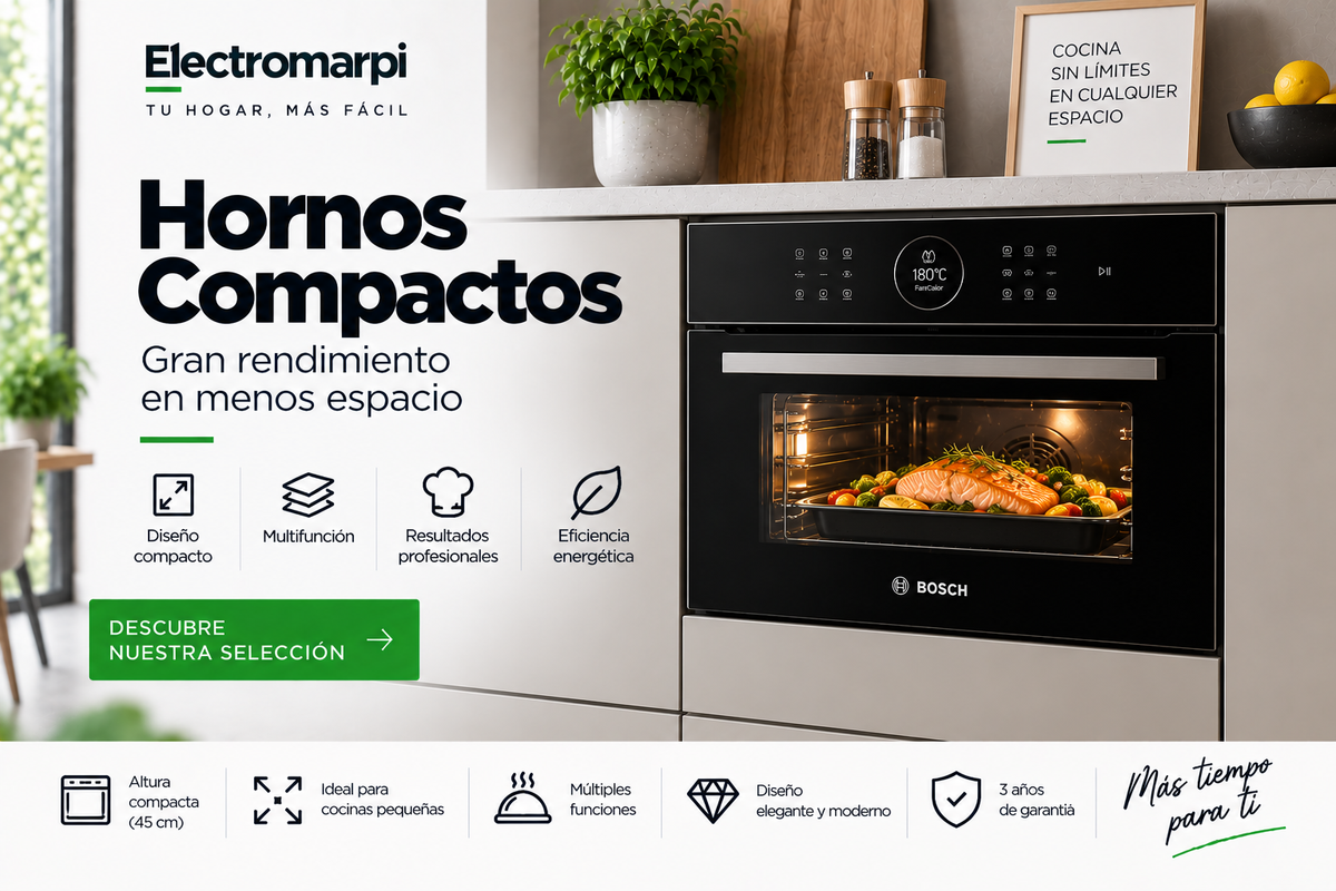 Hornos compactos de 45 cm para cocinas con poco espacio - Electromarpi