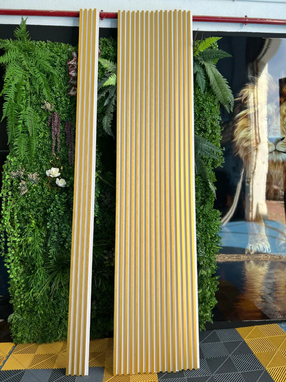 Listón decorativo PVC Blanco Dorado 290 x 16 cm