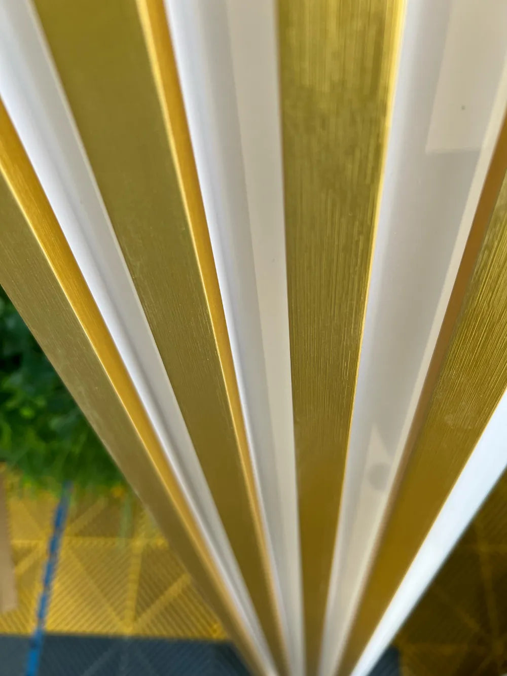 Listón decorativo PVC Blanco Dorado 290 x 16 cm
