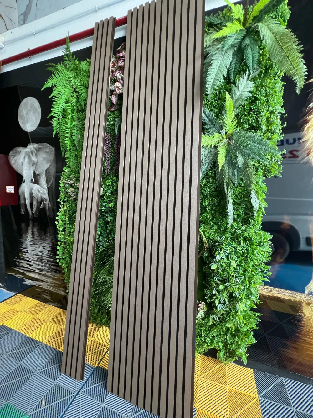 Listón exterior PVC Marrón 290 x 22 cm