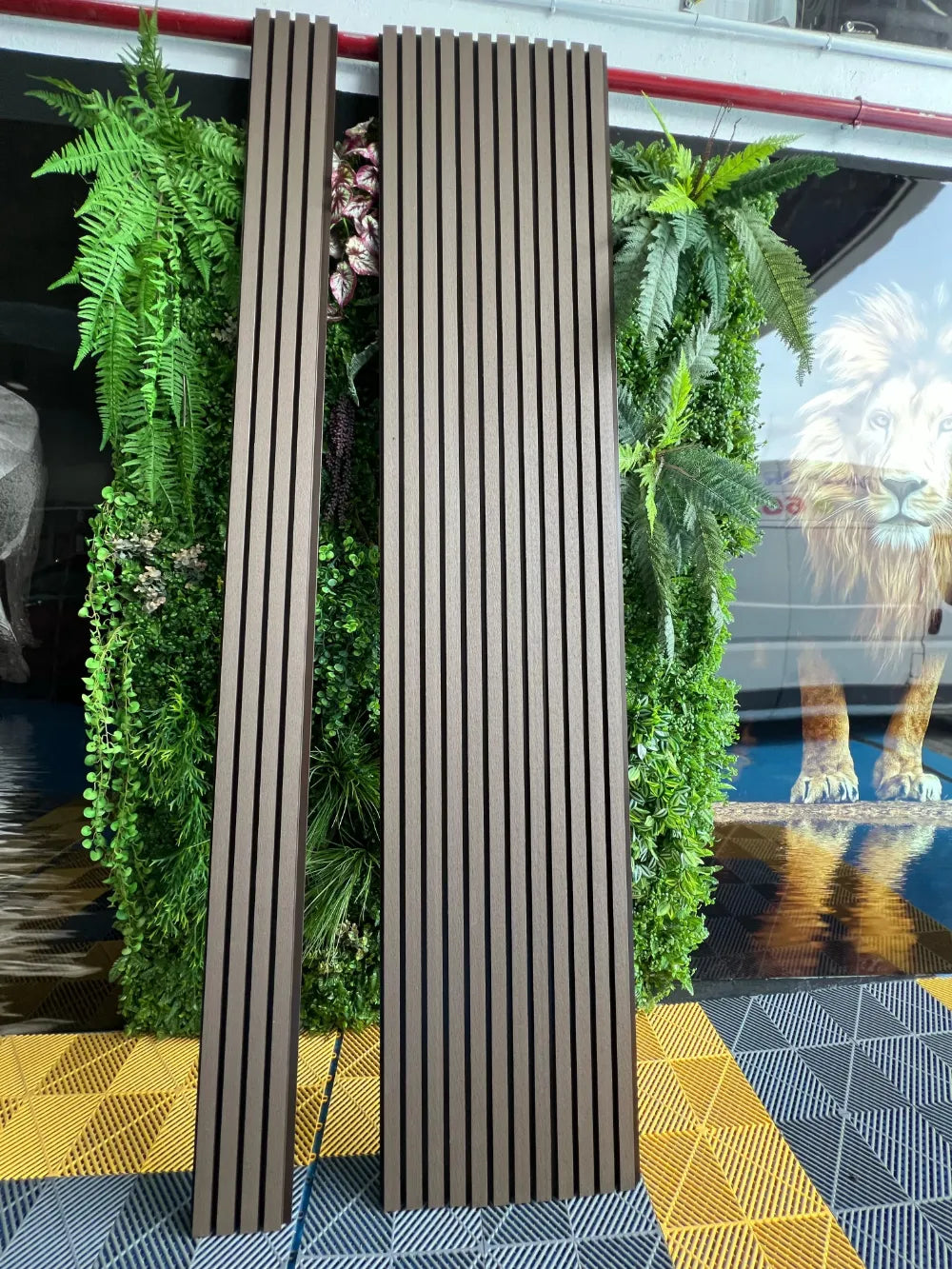 Listón exterior PVC Marrón 290 x 22 cm