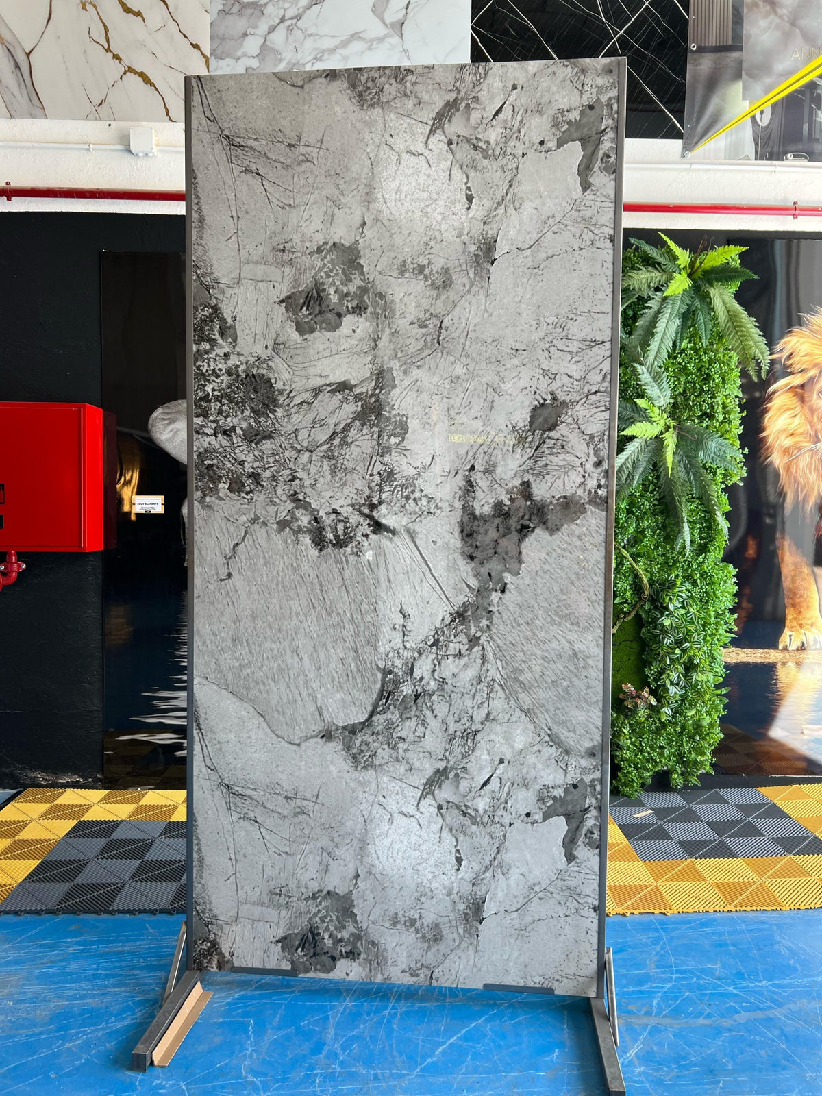 Placa decorativa polvo de piedra Mármol Escamas Gris 260 x 122 cm