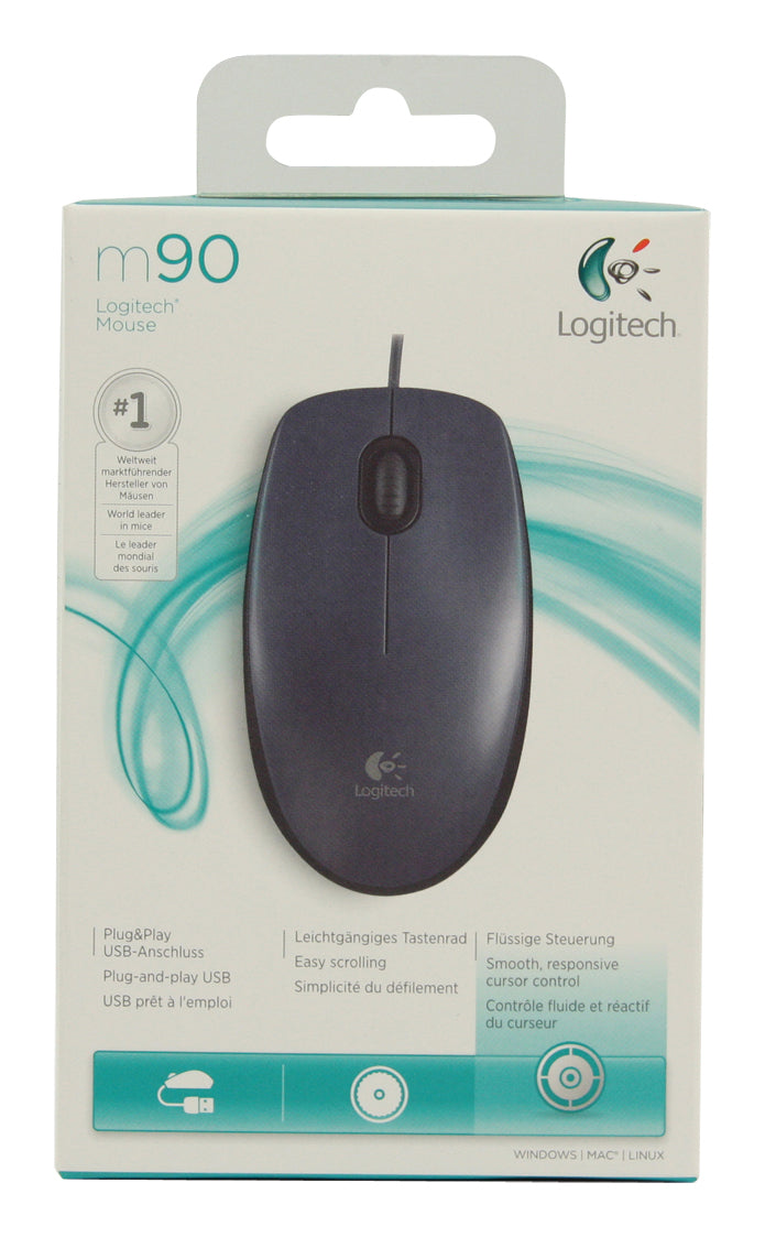 RATON LOGITECH MOUSE M90 CABLE OPTICO USB