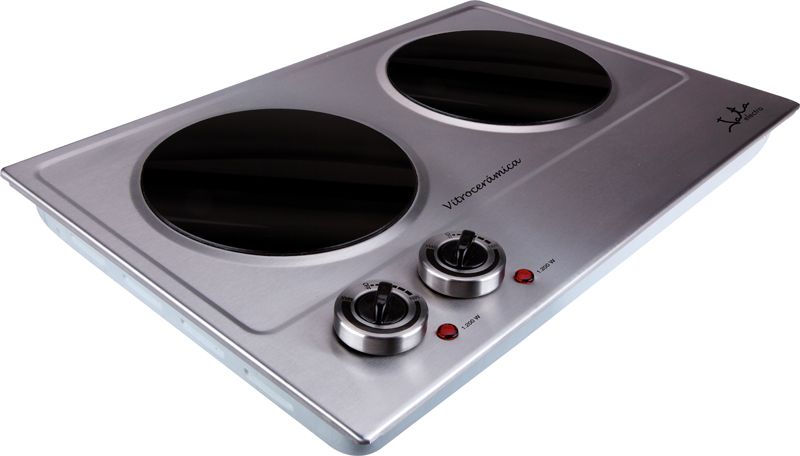HORNILLO JATA V532 2F VITRO INOX 2400W 18CM