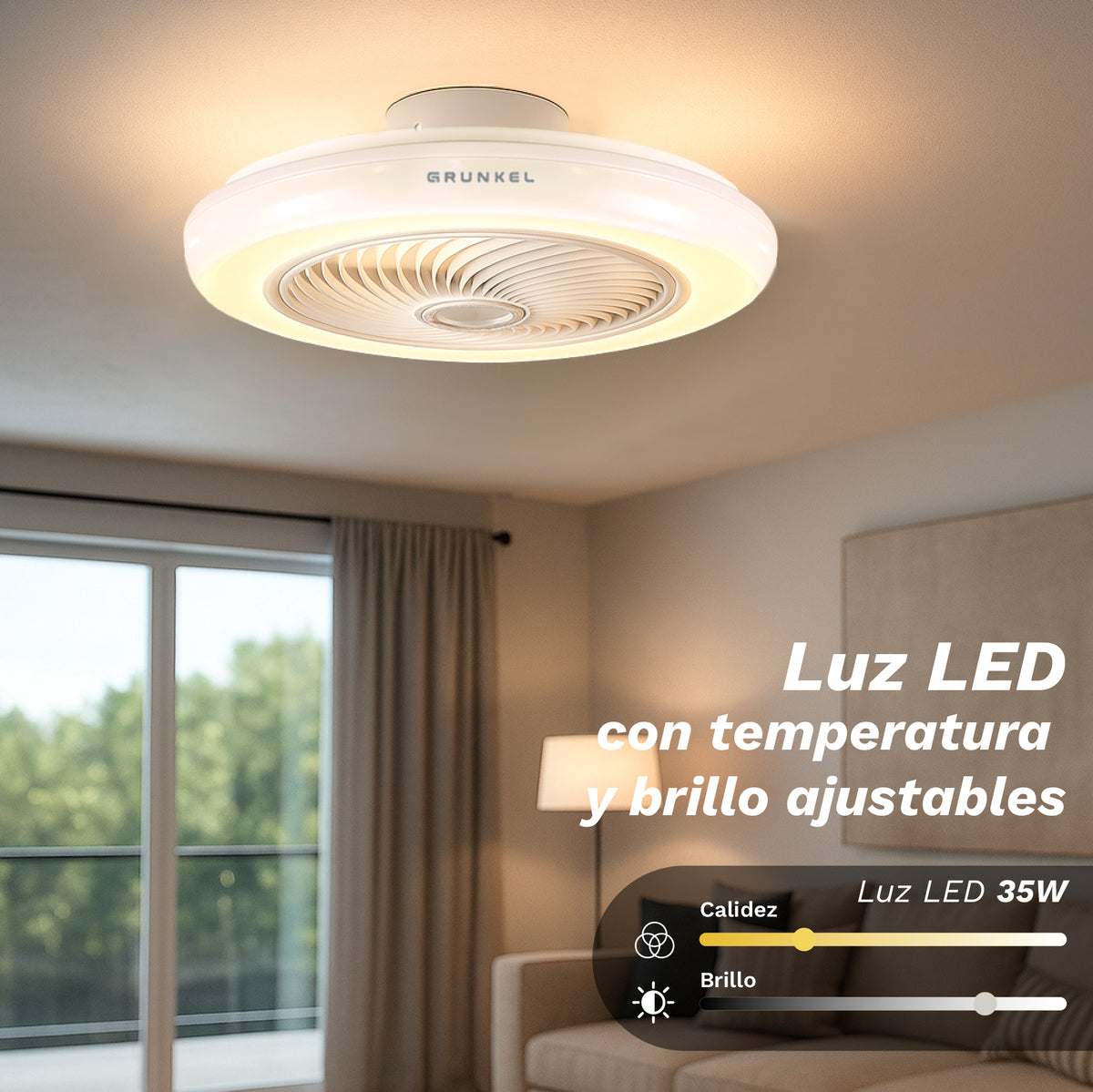 Ventilador de techo 20" Grunkel SKYWIND-20B