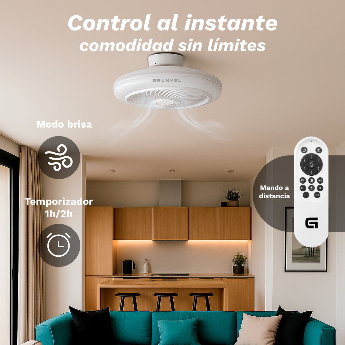 Ventilador de techo 20" Grunkel SKYWIND-20B