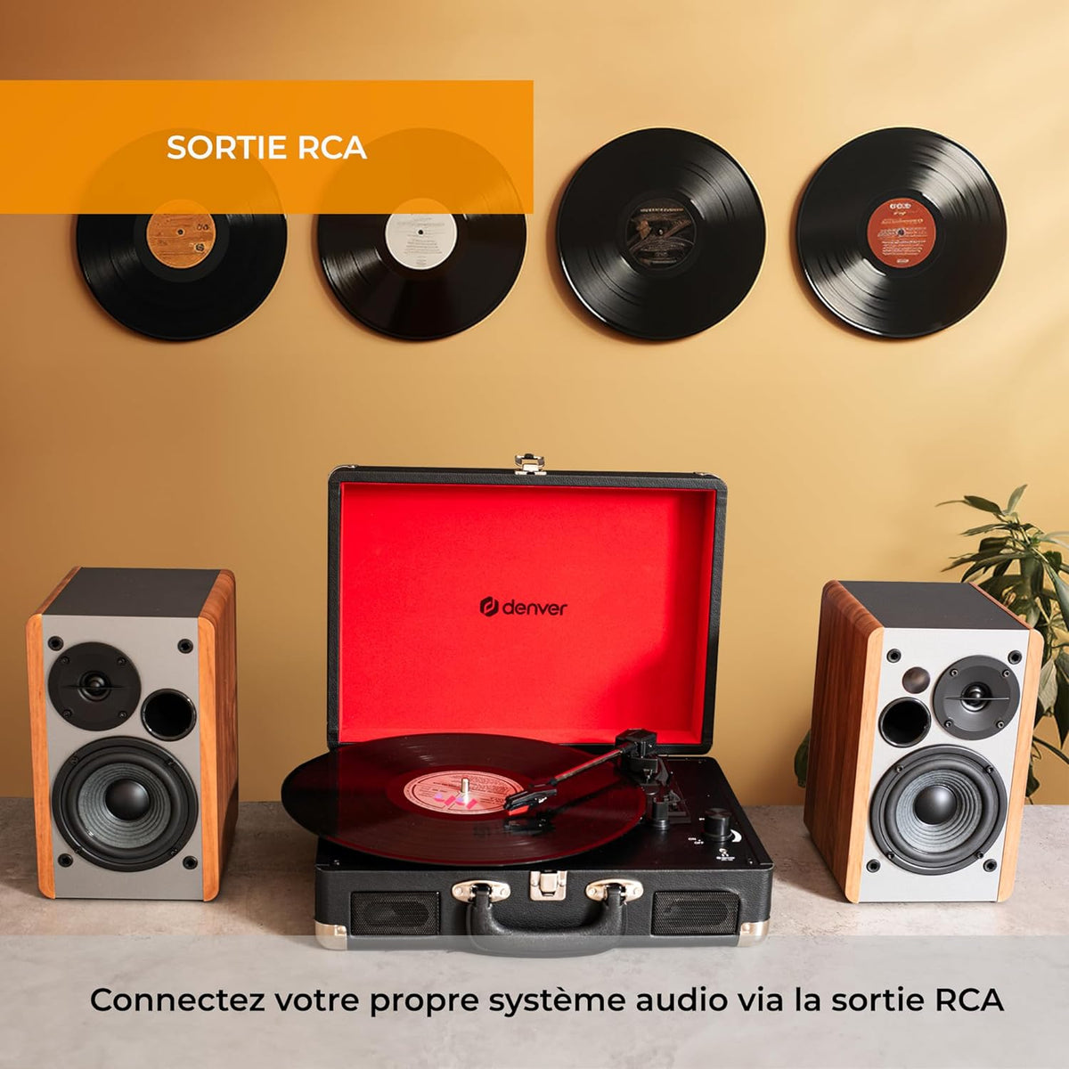 TOCADISCOS DENVER VPL-120 NEGRO MALETIN ALTAVOCES