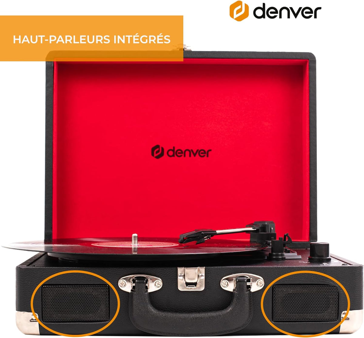 TOCADISCOS DENVER VPL-120 NEGRO MALETIN ALTAVOCES