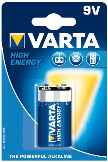 PILA VARTA 6LR61 ALC. ENERGY 9V 1 BLISTER