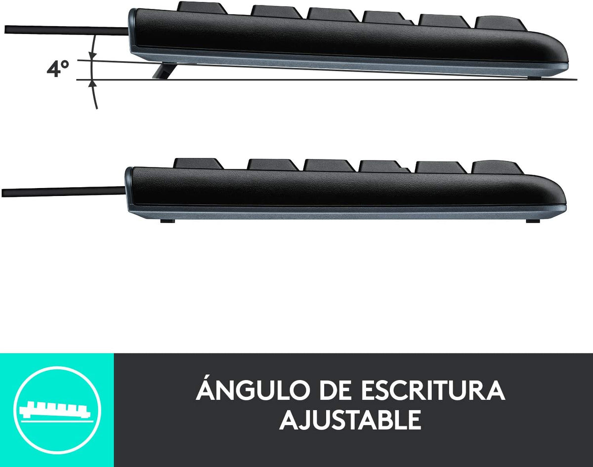 TECLADO+RATON LOGITECH MK120 CON CABLE USB