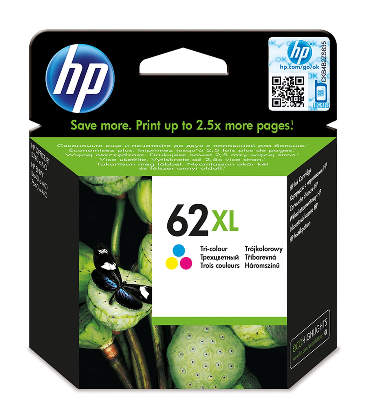 TINTA HP 62XL TRICOLOR C2P07AE