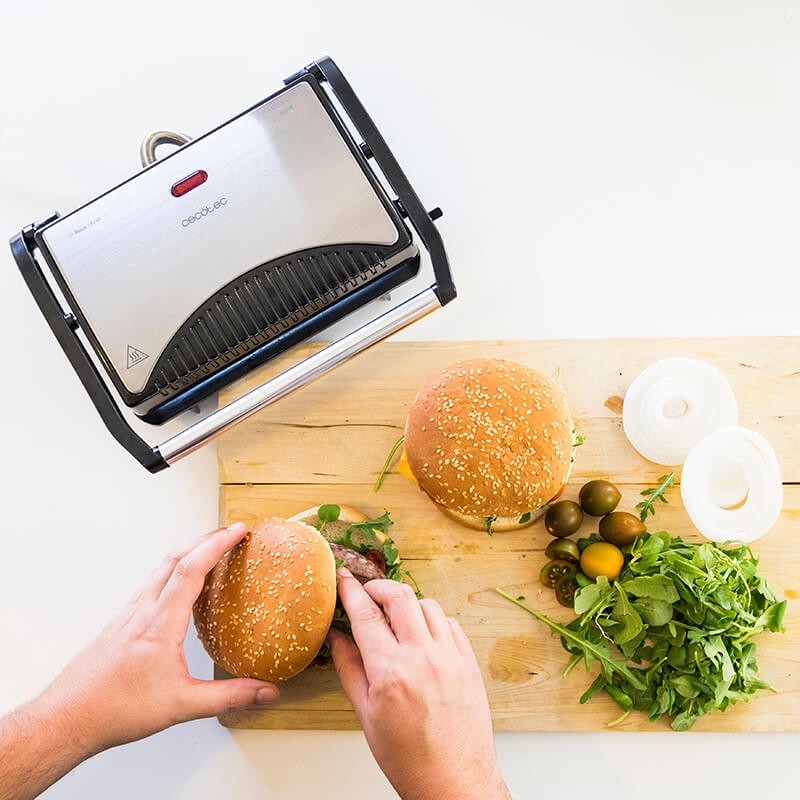 GRILL CECOTEC 03022 INOX 700W 23X14,5CM REVS.PIEDR