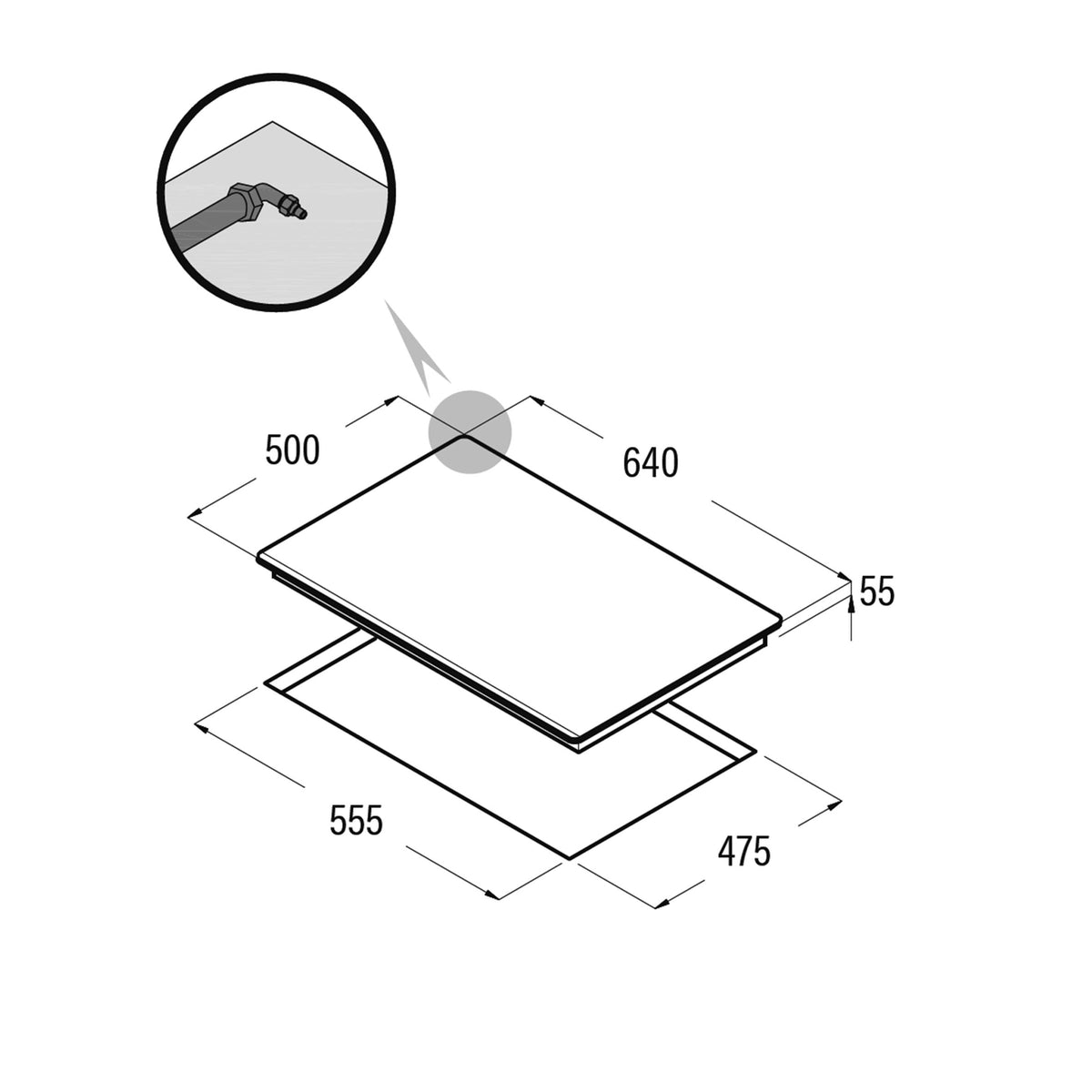 ENCIM. CATA LCIB6031BK 4F GAS BUTANO 08041503