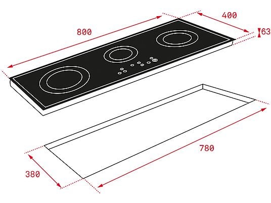 ENCIM. TEKA TRC83631TCS 3F VITRO 112530000