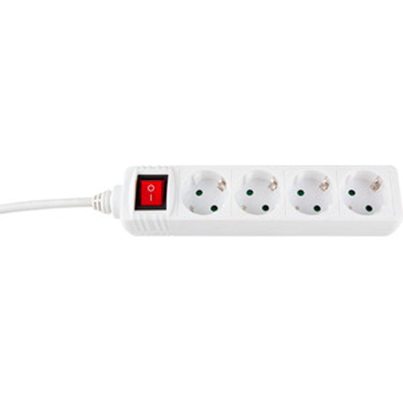 REGLETA SILVERSANZ 4 TOMAS BLANCA INTERRUPTOR 1,5M