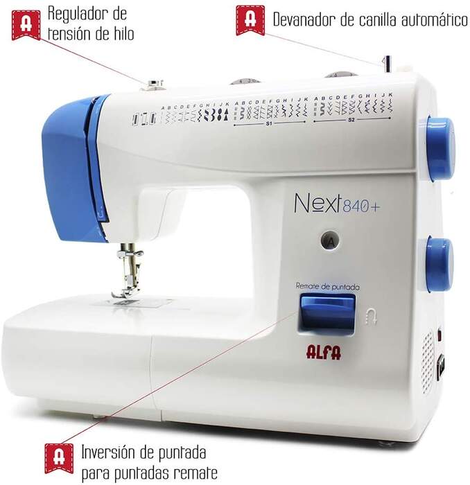 MAQUINA COSER ALFA NEXT 840+ ZIGZAG BRZOLIBRE 34PU