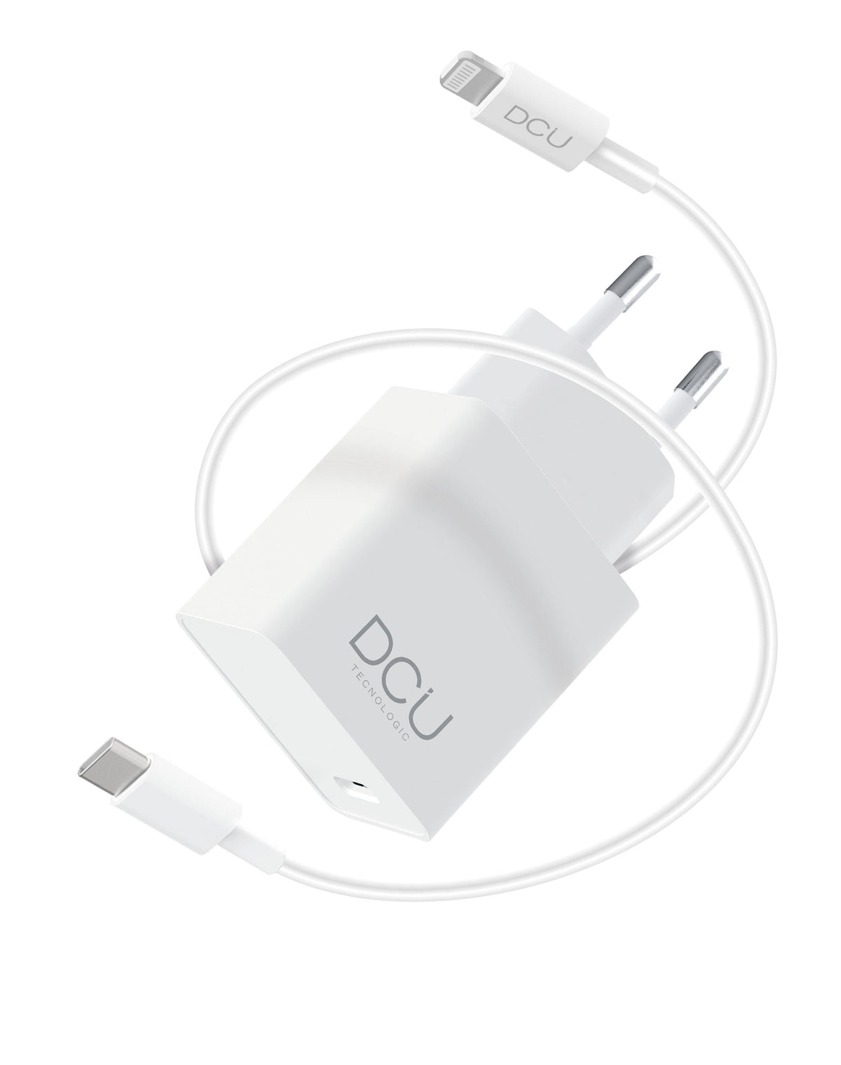 CARGADOR DCU 1XUSB C DE 20W + CABLE LIGHTNING 1M