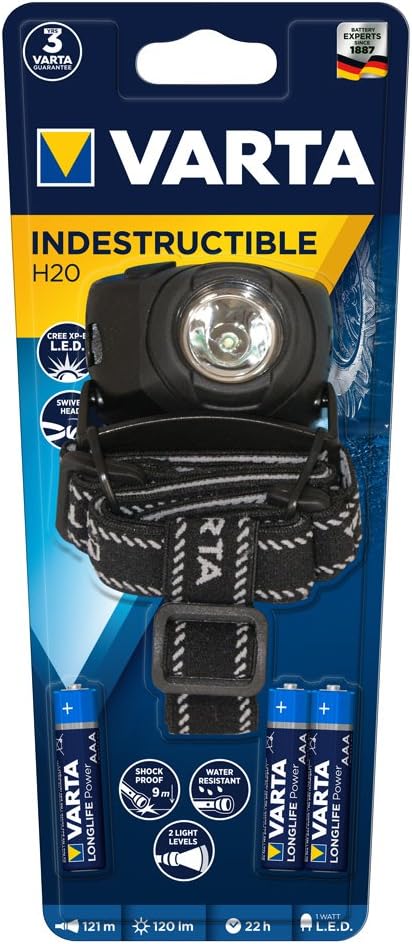 LINTERNA VARTA INDESTRUCTIBLE H20 PRO