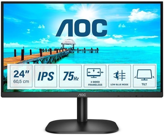 MONITOR AOC 23,8"24B2XDA FHD/IPS/HDMI/75HZ ALTAV.