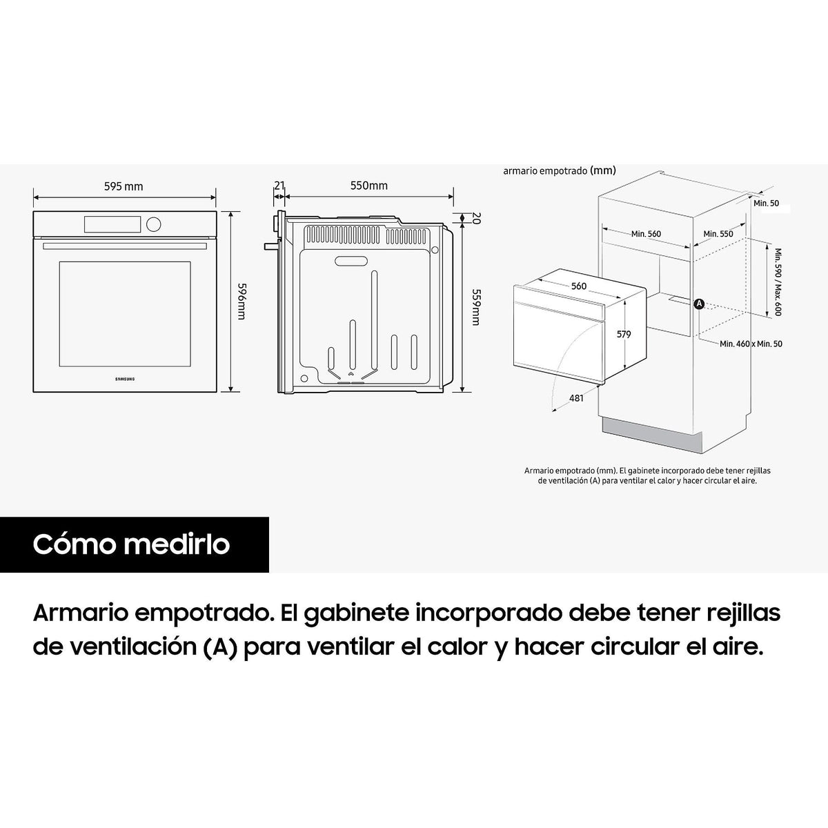 Samsung NV68A1170BS – función pirolítica