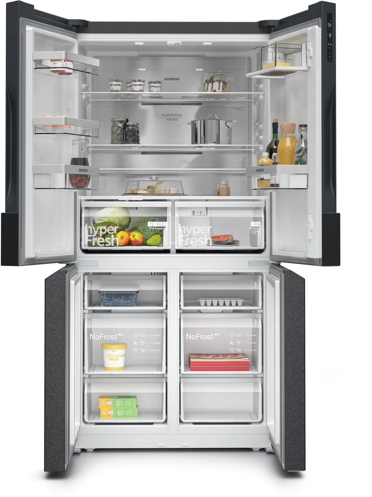 FRI. SIEMENS KF96NAXEA 183x91 4P NF BLACK INOX