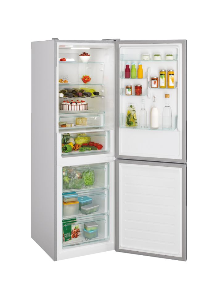 Frigorífico combi Candy CCE7T618ES – distribución de estantes y compartimentos