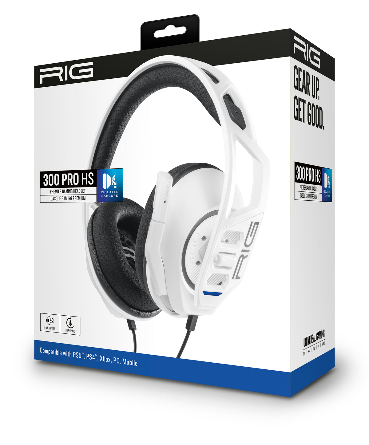 AURICULARES NACON RIG 300HS PS5 /PS4 BLANCO GAMING