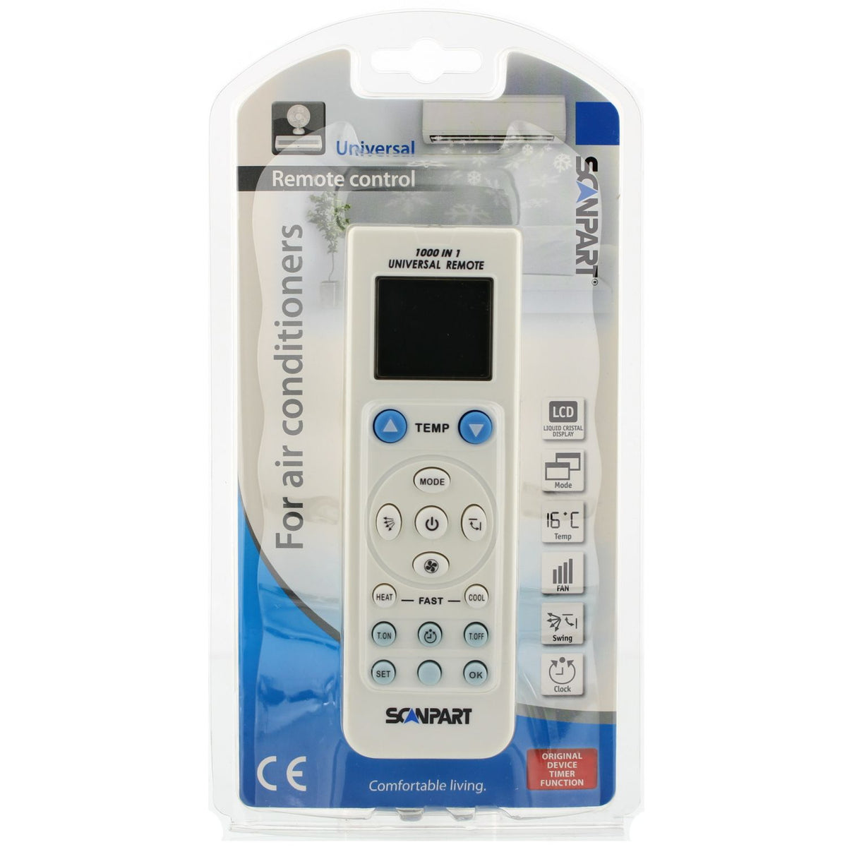 MANDO DISTANCIA UNIVERSAL A/A ELKA 11.800.000.01