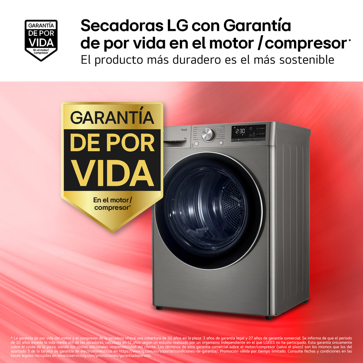SECADORA LG RH90V9PV2N 9K BC INOX DSP WIFI (A+++)