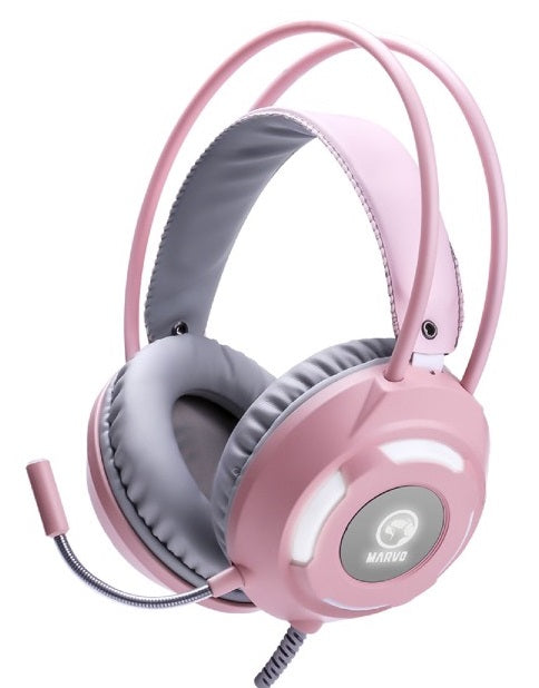 AURICULARES GAMING MARVO HG8936 MICRO ROSA