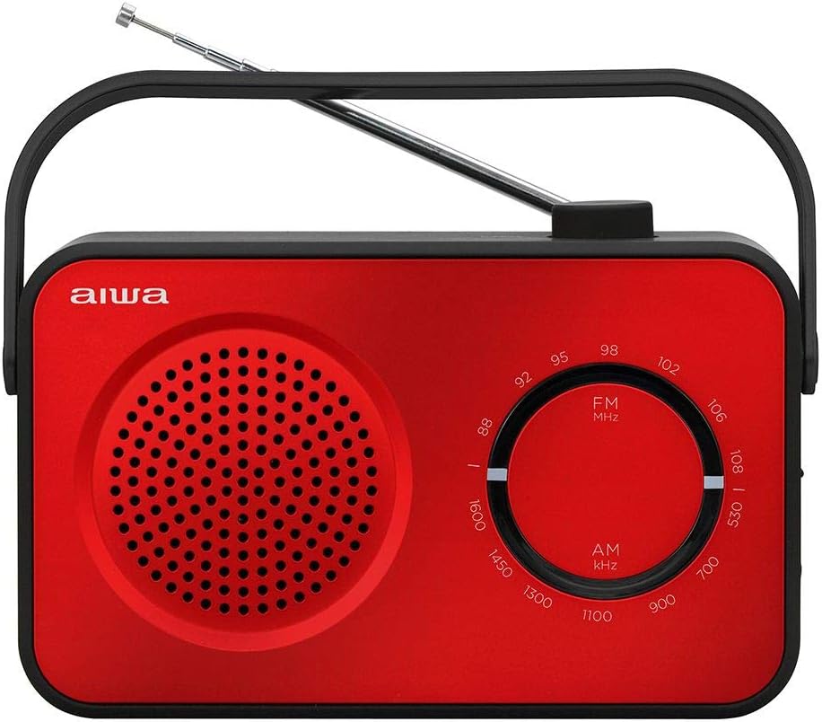 RADIO PORTATIL AIWA R190RD AM/FM ALTAVOZ 4"ROJO