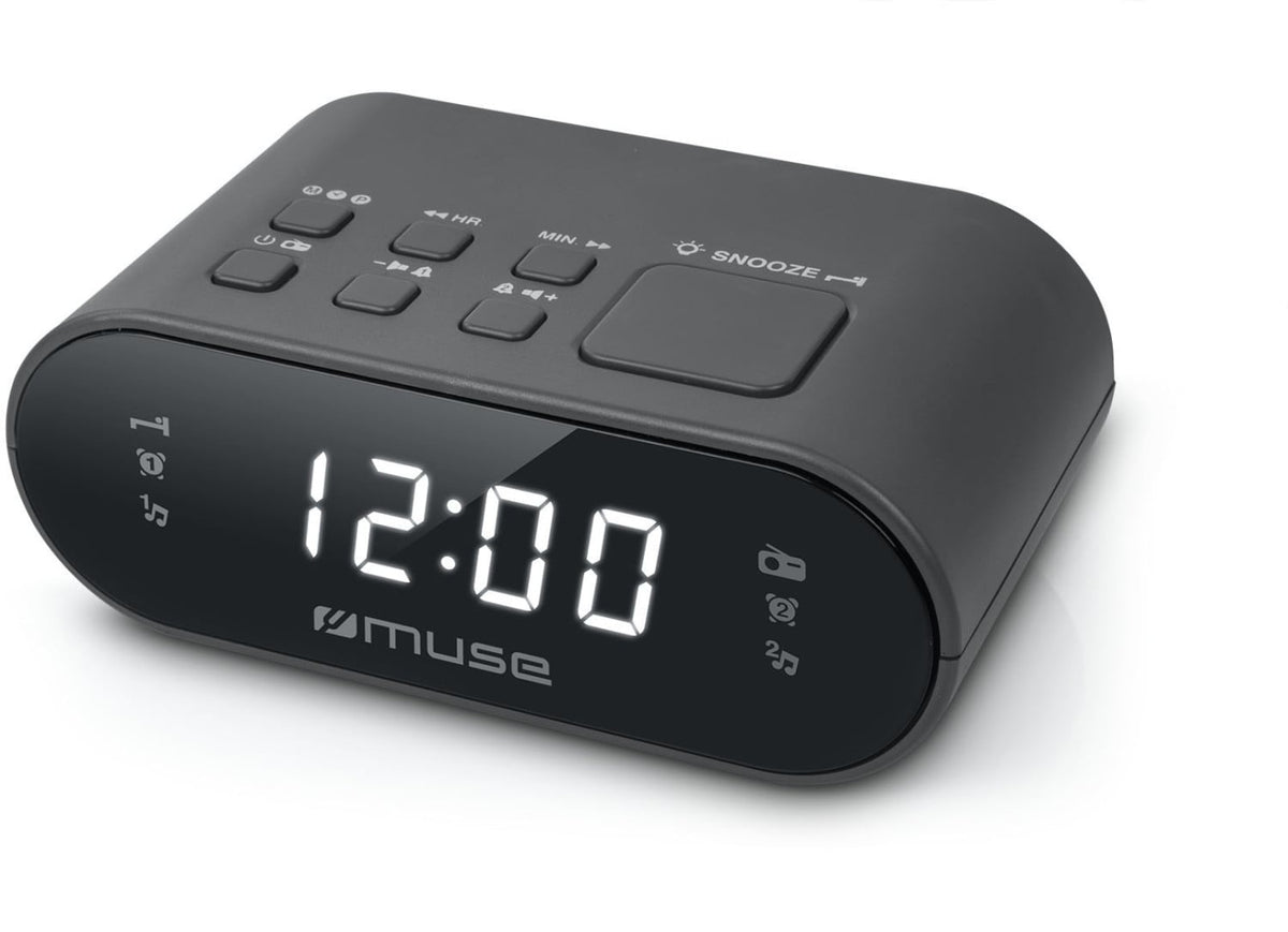 RADIO RELOJ MUSE M-10 CR FM NEGRO