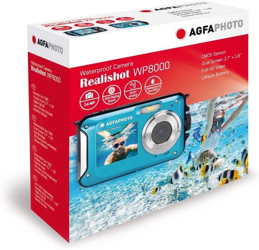 CAMARA AGFA CAMARA WP8000 RED SUMERGIBLE 24MP