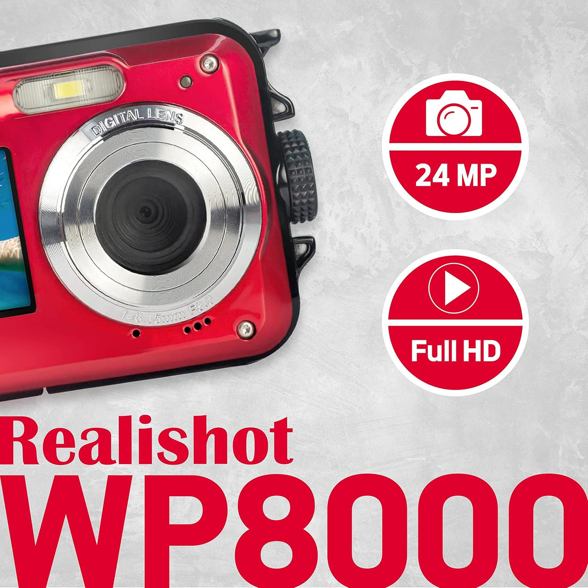 CAMARA AGFA CAMARA WP8000 RED SUMERGIBLE 24MP