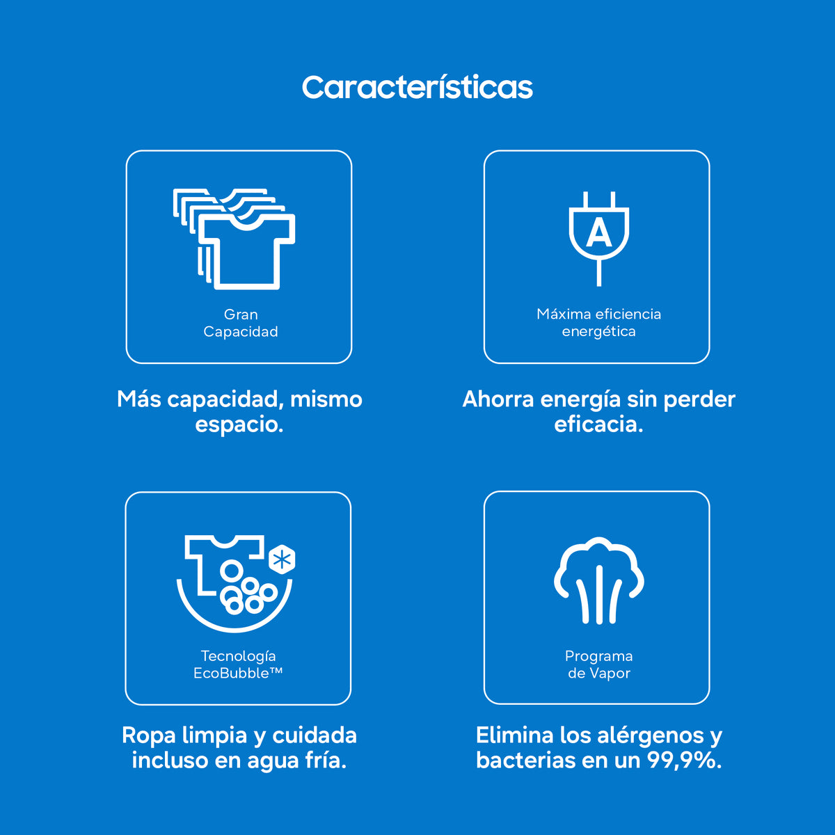 Samsung WW12T504DTW – resumen de características