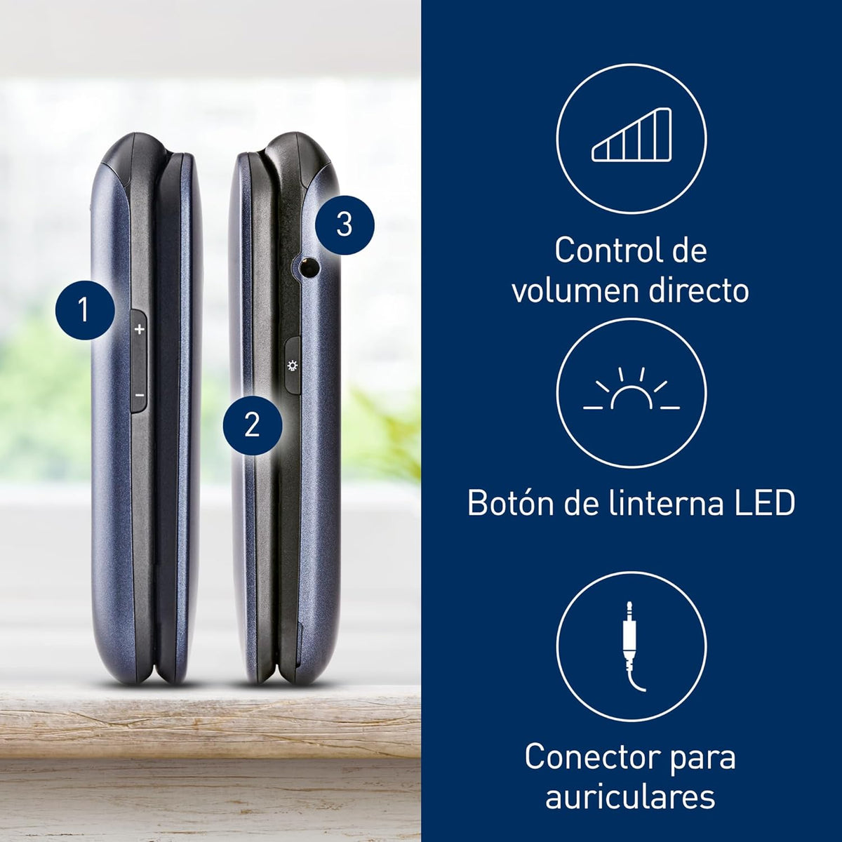 SENIORPHONE PANASONIC KXTU550EXC AZUL 4G