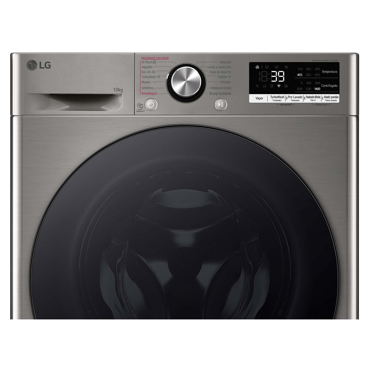LVD. LG F4WR7010AGS 10K 1400R INOX STEAM+ WIFI