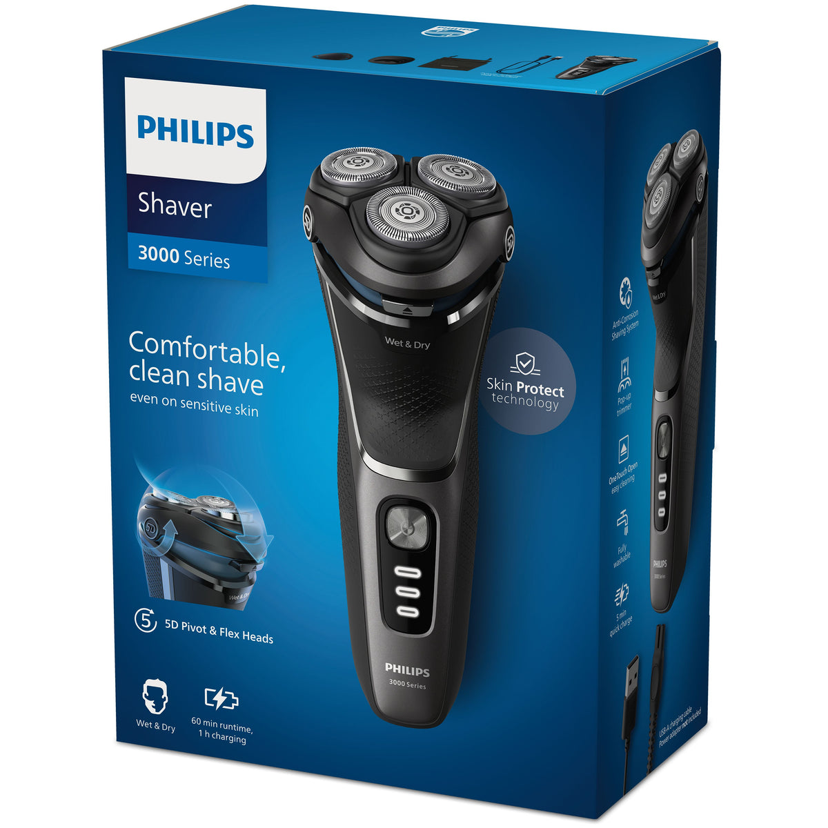 AFEITA. PHILIPS S3343/13 RECARGABLE WET&DRY