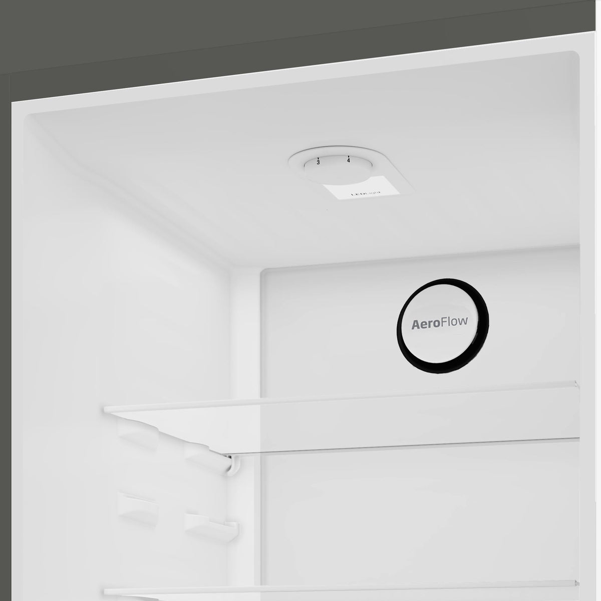 Frigorífico combi Beko B1RCNE364G – detalle de puerta y estantes