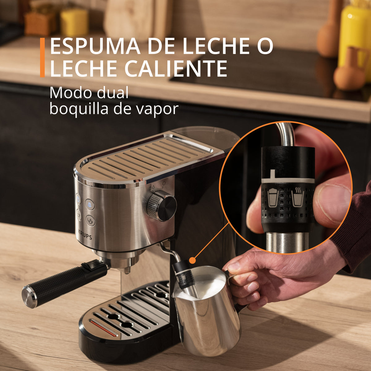 CAFET. KRUPS XP444C 15BAR 1400W BRAZO EXPRESS