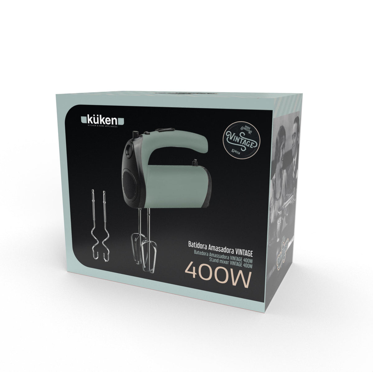 BATID. AMASADORA KUKEN 34139 400W VINTAGE VERDE