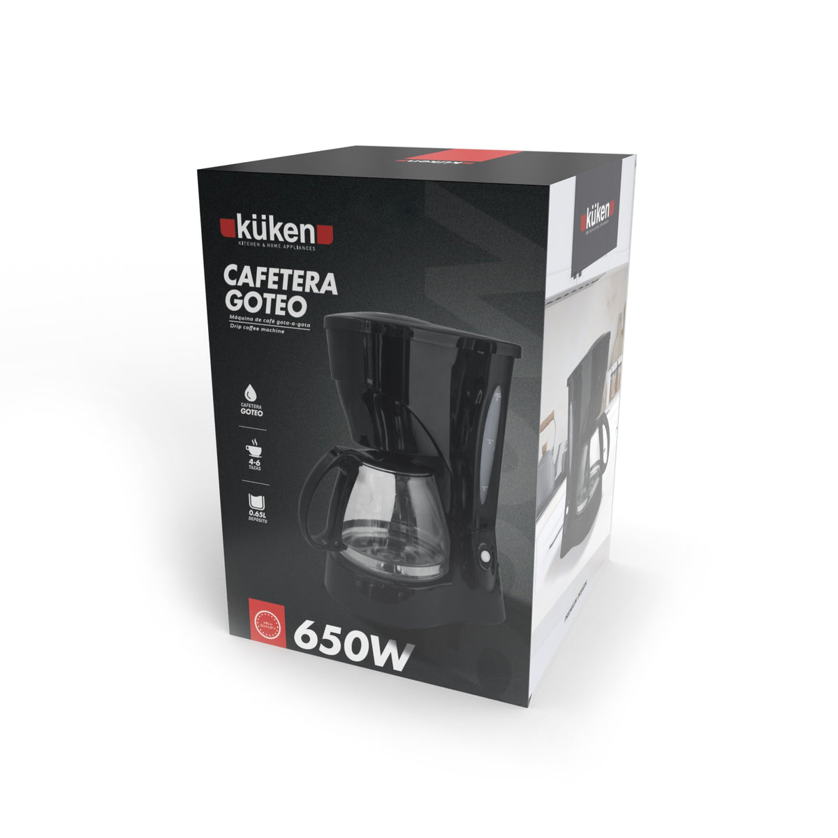 CAFET. GOTEO KUKEN 34358 4-6 TAZAS 0,65L