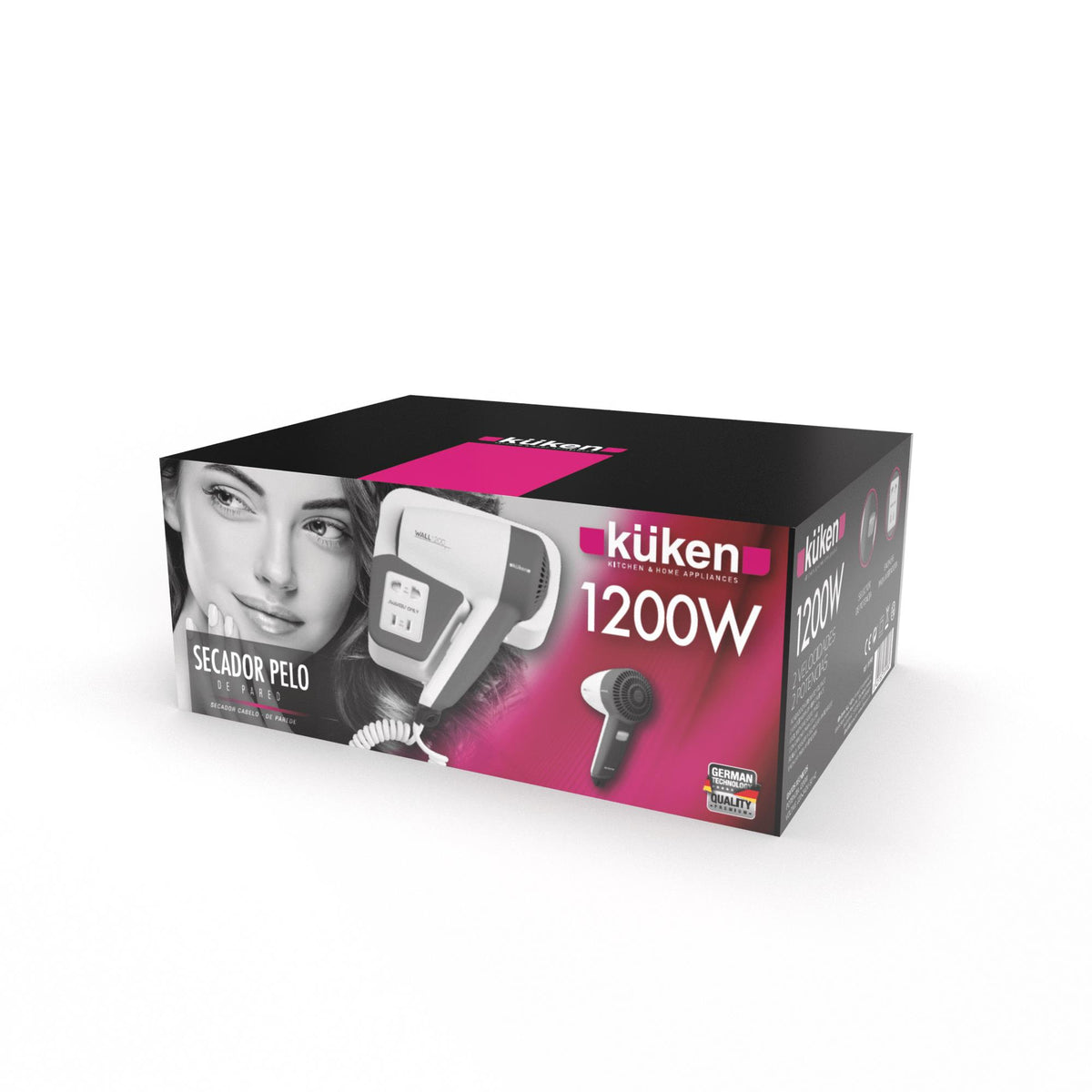SECADOR KUKEN 35998 PARED BAÑO 1200W (HOTEL)