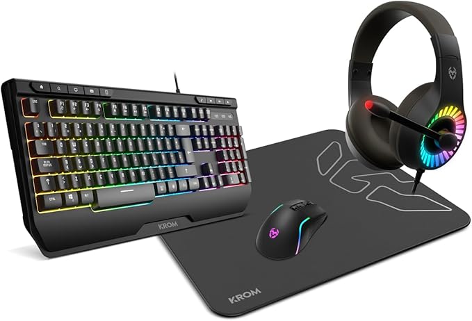 TECLADO+RATON+AURICULAR+ALF. KROM KIT KENYA GAMING