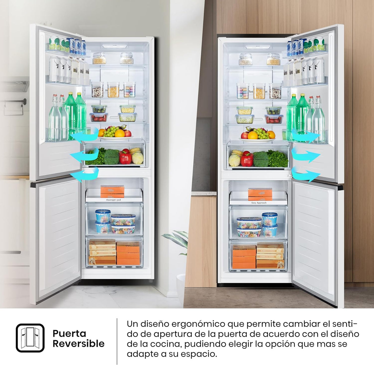 Hisense RB390N4BWC – cajones y compartimentos