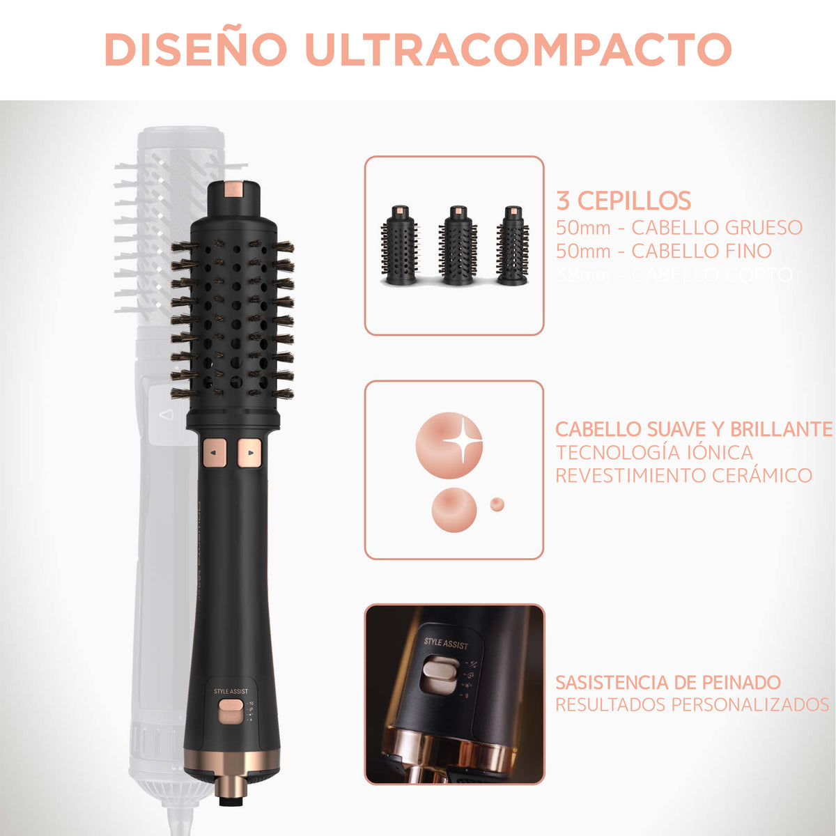 CEPILLO MOLDEADOR ROWENTA CF9625 CERAMICO IONICO